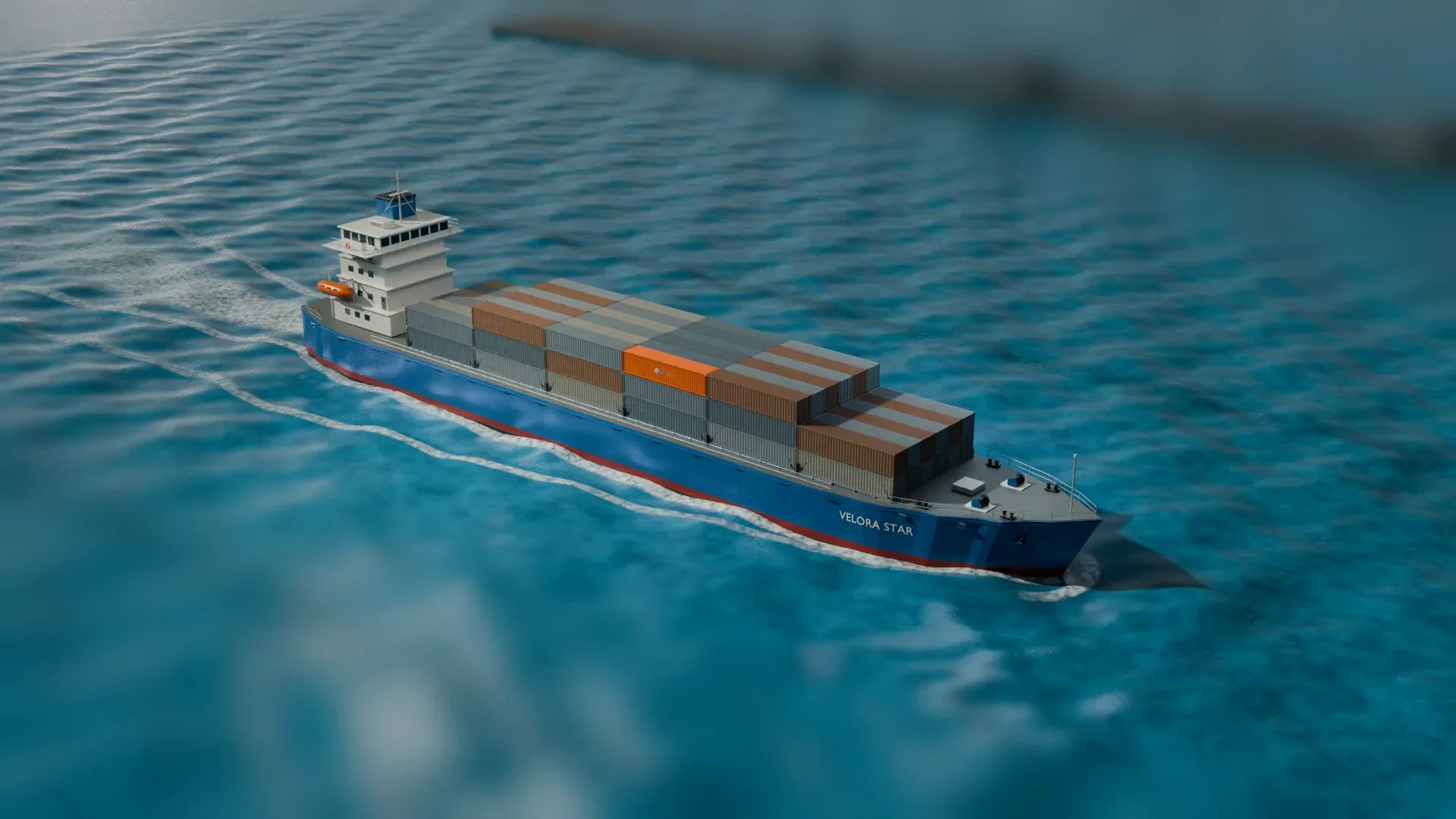 Морские перевозки Контейнеровоз в море